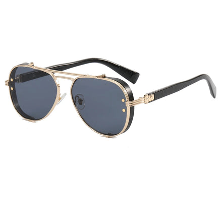 Superhot Eyewear 12120 Fashion 2023  Gradient Steampunk Men Metal Shades Sunglasses