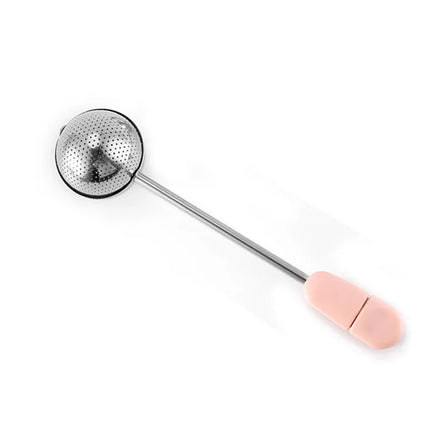 Stocked Long-Handled Twisting Infuser Ball Gold Stainless Steel Tea Strainer Set With Utensils Mesh Infuser Utensils