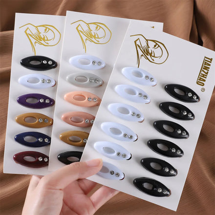 12pcs Mixed Color Plastic Buckle Silk Scarf Pins Clips Women Girls Headscarf Hijab Scarf Muslim Arab Shawl Badge Wedding Party