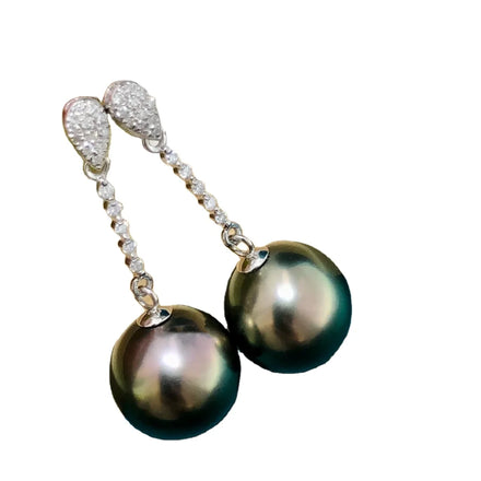 Tahitian Pearl Earrings Accessories Wholesale 18K Hook Earring Jewelry Semi Mounts Natural Freshwater Pearl Earrings Mountings