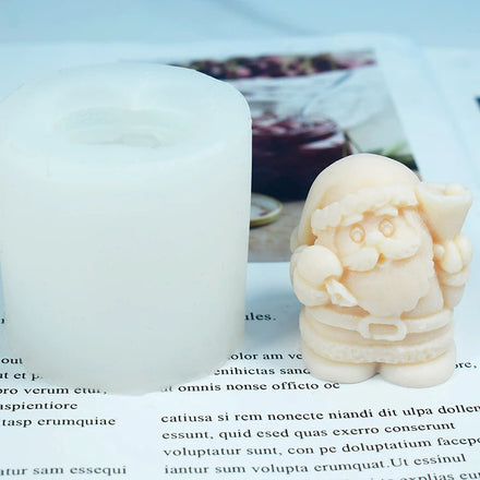 3D Santa Claus Candle Silicone Mold Christmas Home Plaster Decorative Gift Making Mould DIY Aromatherapy Candle Making Tools
