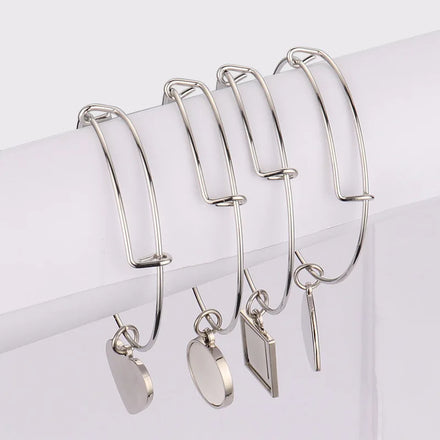 RubySub Sublimation Charm Bracelet Sublimation Multiple Style Pendants Bracelet Blanks Sublimation Jewelry Blanks