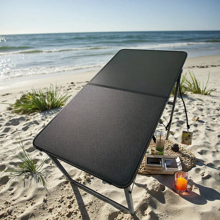 Portable 65W 18V Foldable Aluminum Solar Fishing Table Monocrystalline Silicon Dual USB Charge Flashlight Camping Outdoor 1 Year
