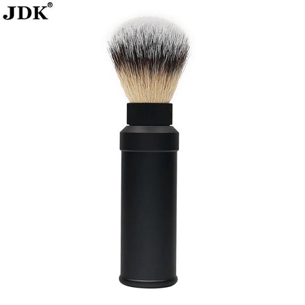 JDK 1PC Factory Price 1pc Foaming Brush Silver Color Portable Vegan Hair Shaving Brush
