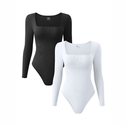 Factory Customization New Design Square Neck Ribbed Gym Fitness Sports Wear Yoga Jumpsuit Women Bodysuit