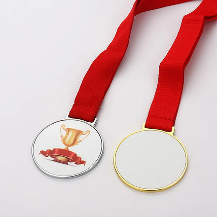 Rubysub Sublimation Blank Medals Marathon Running Games Silver Gold Sports Award Metal Medal
