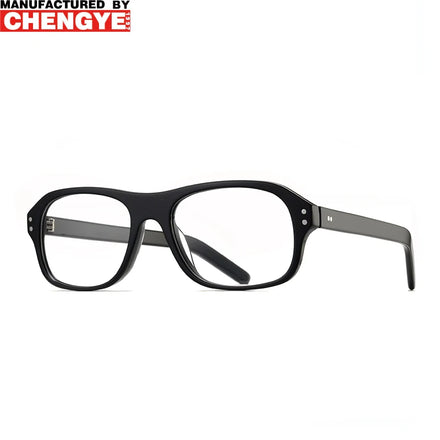 American Style High-quality Handmade Large Square Full-Rim Durable Acetate Optical Glasses for Men All Face Shapes Prescription
