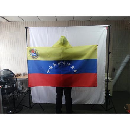 3x5ft Football Match Custom Logo Cheering Fan Cape Body Flag Venezuela National Flag Cloak