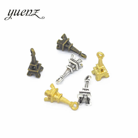 YuenZ Antique Silver Color Eiffel Tower Charm for Jewelry Making Bracelet Necklace Handmade 18*8mm E3