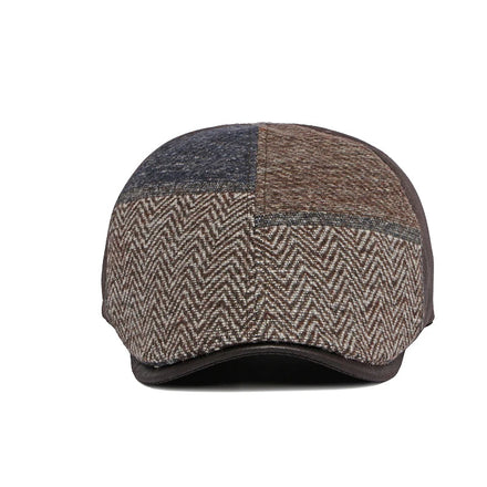 MIO Vintage Beret Ivy Cap Unisex Cabbie Custom Patch Newsboy Wholesale Plaid Ivy Hat