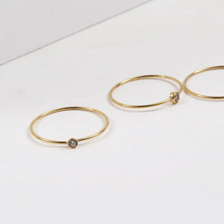 Fenny Stainless Steel Fine Dainty Zirconia Ring Trendy for Women Cubic Jewelry 18K Gold Plated Wholesale Jewelry