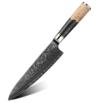 HOT SALE 8 Inch Professional Chef Knife Damascus Steel Wood Resin Handle Sharp Kitchen Knives Gift