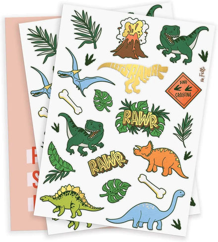 Temporary Animal Tattoo Colo Hot Gold Children Cartoon Dinosaur Kids Tattoo Sticker Waterproof Boy Girl