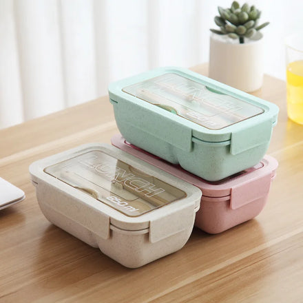New Style Bpa Free Food Grade Food Containers Storage Environmentally Friendly Kids Wheat StrawLunch Box