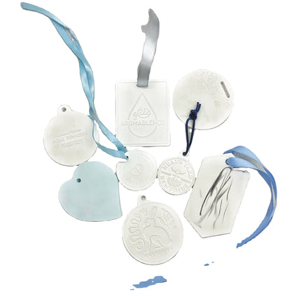 OEM ODM Custom Shape Ceramic Eco-Friendly Plaster Diffuser Hang Tag Handmade Aromatherapy Hanging Ornament Gift for Home Car Use