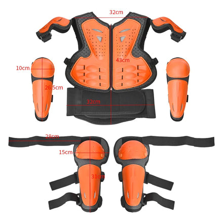 Motorcycles Body Protection Armor Vest Kid Shoulder Chest Waist Protector Child Riding Jacket
