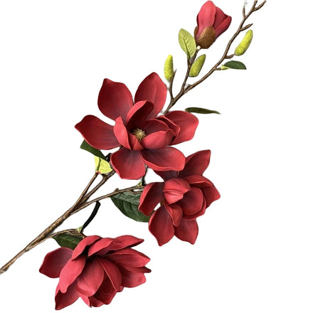 Decorative Artificial Wholesale Flowers 4 Heads Magnolia Grandiflora