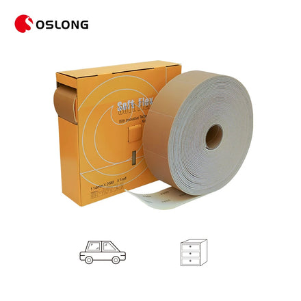 Aluminum Oxide Pre-cut Flexible Abrasive Sponge Roll Polishing Wood Furniture and Metal Sponge Sanding Rolls