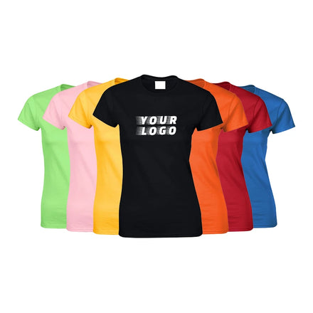 Wholesale Home Casual Soft Ladies Short Sleeve Custom Printed Logo 180 Gsm Summer Women T-shirt