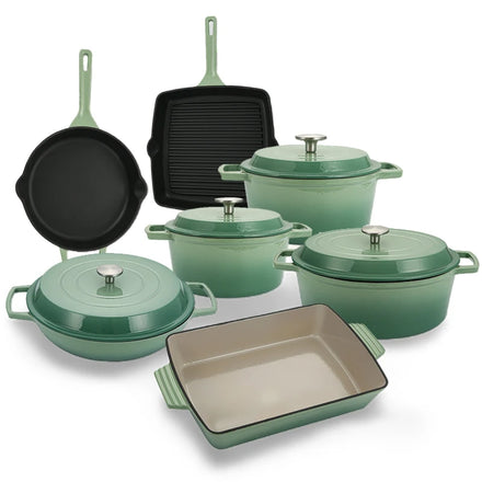 Hot Wholesale Luxury Enamel Cast Iron Casserole Pots Fry Pan Cookware Sets