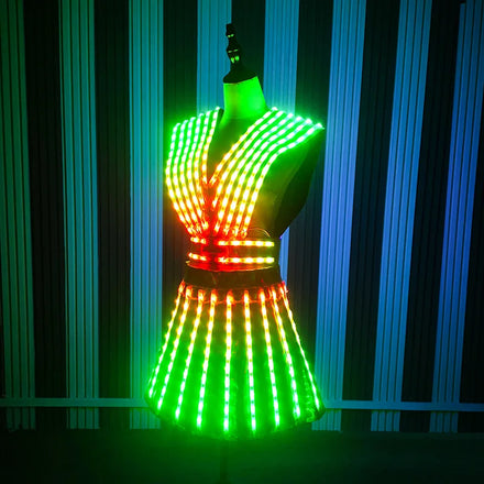 Light up Rave Creative Stage Performance Clothing Christmas Easter Party Fancy Dress Rechargeable LED Flashing Lights Costume