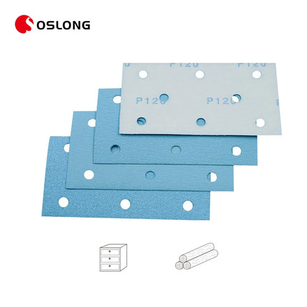 95*178mm Aluminum Oxide Abrasive Sheet Hook and Loop Grinding Wood and Metal Surface Sanding Paper Sheet