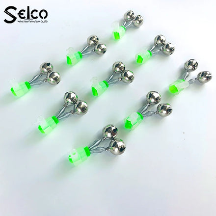 Selco Green 18mm Plastic+Steel Electronic LED Fish Bite Alarm Bell for Night Fishing