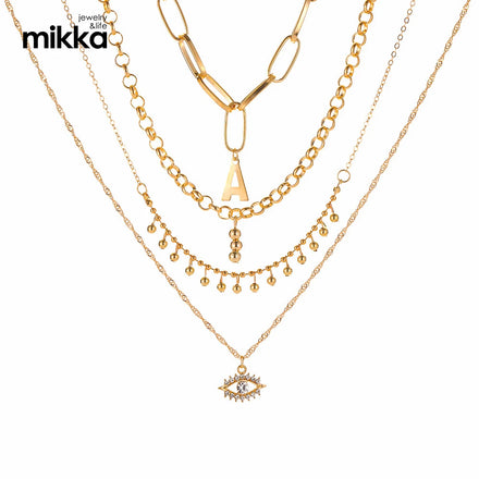 Fashion Wholesale Letter Necklace With Diamond Angle Letter Pendant Necklace Sun Accessories Heart Necklace