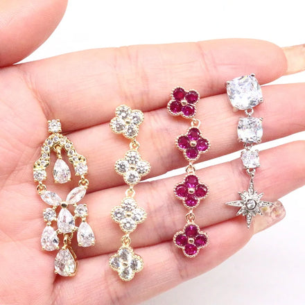 Gaby New Arrive Long Dangle Nose Piercing Flower Nose Rings Stainless Steel Indian Nose Studs Piercing Wholesale Body Jewelry