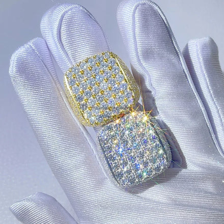 GRA Certificated Pass Diamond Tester Hip Hop Sterling Silver Moissanite Ring Men VVS