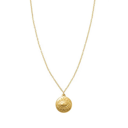 New Tarnish Free Wholesale 18K Pendant Stainless Steel Evil Eye Necklace for Women Girls