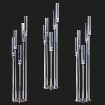 8 Arms Wedding Center Pieces Crystal Candle Holder Vintage Candelabra Chandelier Wedding Decor