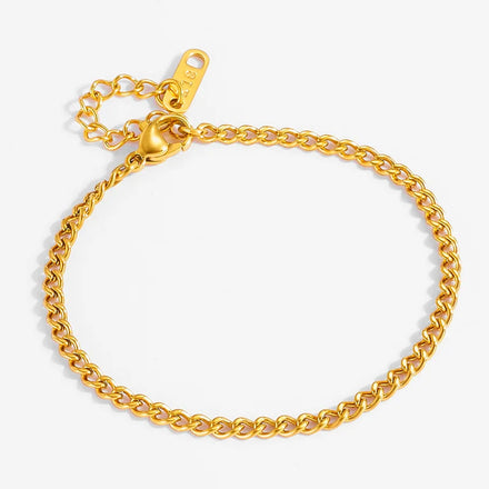 Fashion Stainless Steel Chain Bracelet Titanium Steel Bracelet 18K Gold Plated Fine Jewelry