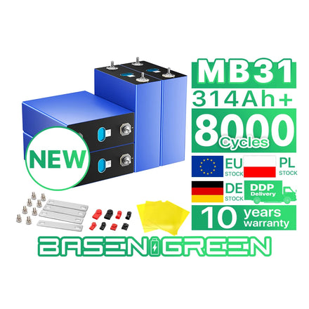 Ukraine Eu Stock Basen Grade a Prismatic Lithium Ion Battery Solar 3.2v 100ah 150ah 280ah 314ah 320ah 350ah Lifepo4 Battery Cell