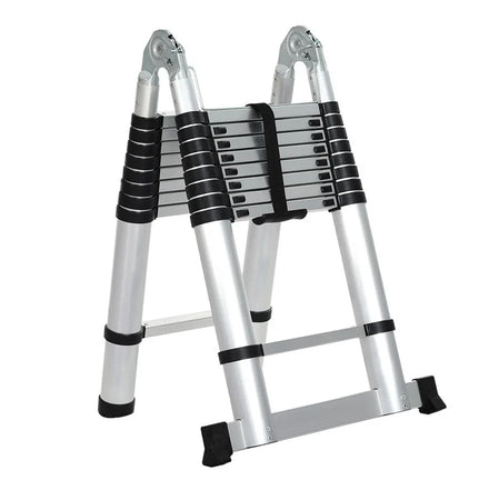 EN 131 Industrial Multipurpose Telescopic & Folding Combination Ladder Aluminum 16 Steps 150kg Load Capacity
