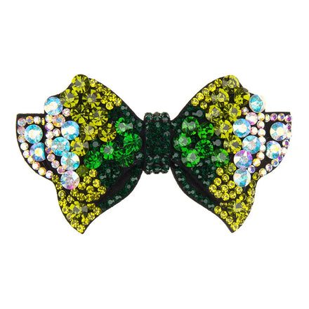 HX-185 Full Handmade butterfly Hair Clips Colorful Rhinestone Hair Pin Wholesale European Fashion Leather Hair Accessories