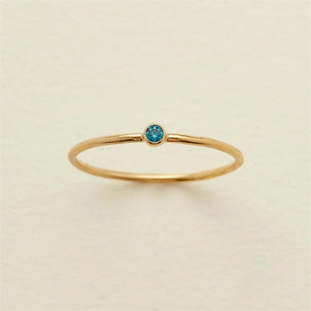 Simple Fashion Women Charm Stainless Steel Jewelry Birthstone Finger Ring