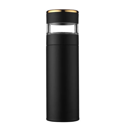 Intelligent Tea Vacuum Cup Stainless Steel Cooling Digital Display Tea Warehouse Portable Cup Wide Mouth Straw Lids