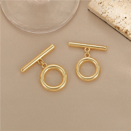 Wholesale Brass 14K Gold Plated DIY Jewelry Accessories OT Clasp Connectors for Necklaces and Bracelets Toggle Clasps Supplier