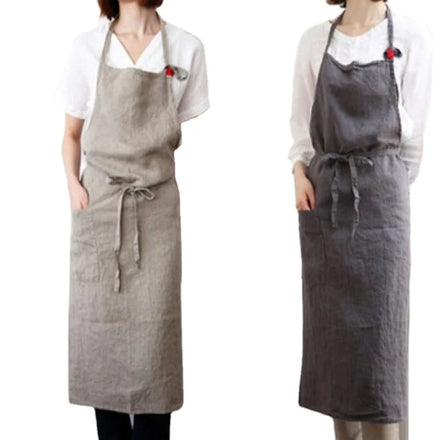 Hot Selling Ins Japanese Linen Cotton Linen Household Kitchen Fashion Lace up Art Men and Women's Work Apron