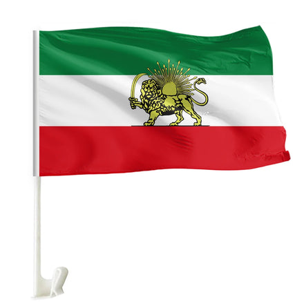 High Quality Custom Iranian Ancient lion Sun Car Flag Window Flag