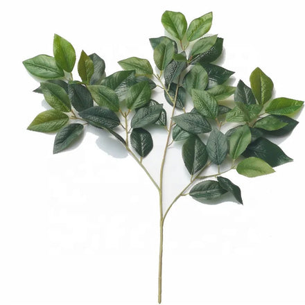 Real Touch Tree Leaf Latex Green Plant Artificial Leaves for Home Decorations