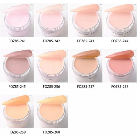 1OZ/30g Neon Nude Nail Art Acrylic Powder Pigment Carving Extension Nail Decoration Powder Colors Crystal Powder