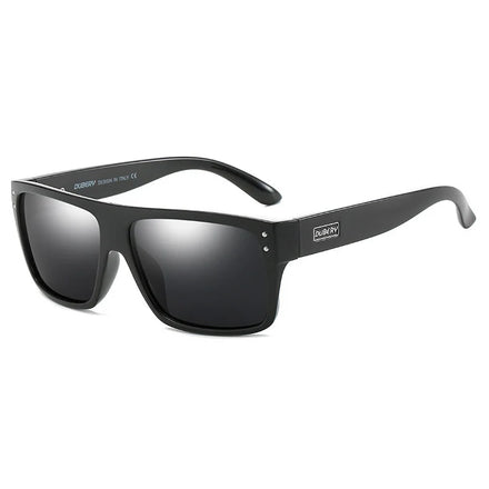 DUBERY Vintage Sunglasses Polarized Men's Sun Glasses for Men Driving Black Square Oculos Male 8 Colors Model D911