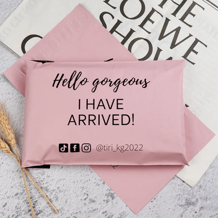 Oem Odm Plastic pink Mailing Envelopes Polythene Courier Packing Pouch Postage Shipping Bag With Custom Logos