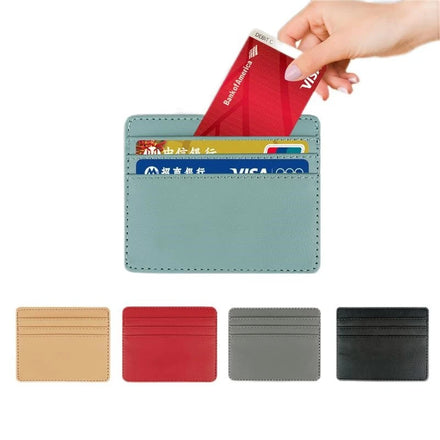 Wholesale Cheap Custom logo Business Pu Leather 4pcs Bank Credit Card Holder