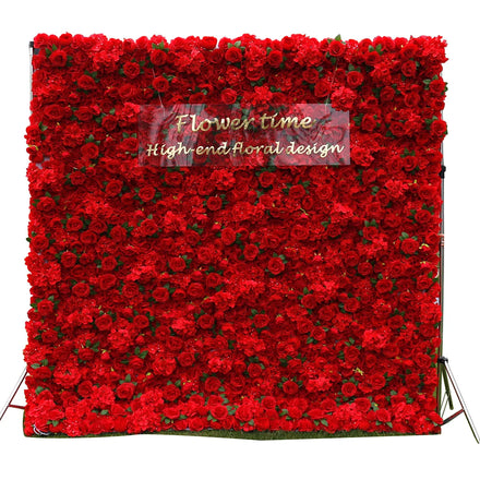 3D Burgundy Flower Wall Wedding Backdrop New Design Cloth Back Artificial Decoration Graduation Mother's Day Easter Christmas