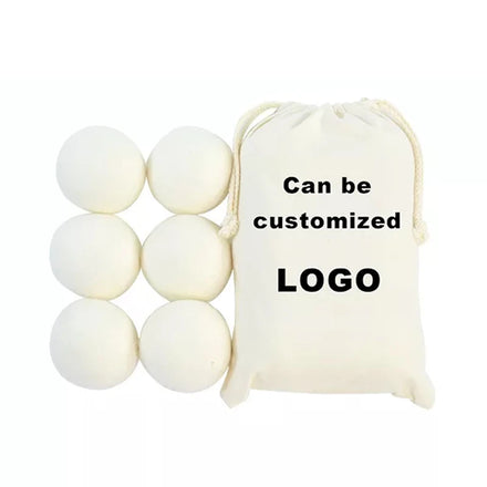 Wholesale 6 Pack Eco Friendly 100% New Zealand Wool Round Dryer Balls 2cm-10cm Diameter White Finice Brand