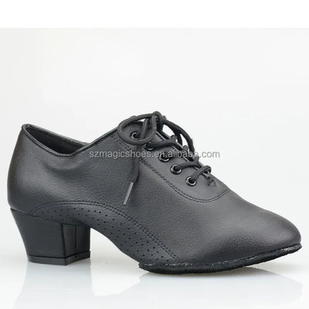 Wedopus Closed Toe Dance Boot Black Leather