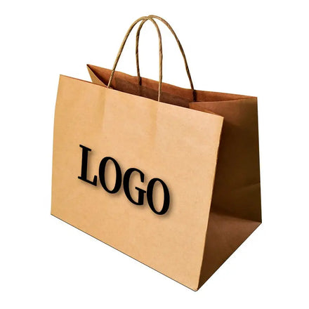 Recyclable Classic Kraft Paper Bags for Clothing & Shoes with Twisted Rope Handle